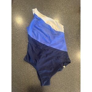 Summersalt Swimsuit Womens 14 Colorblock One Shoulder‎ Beach Vacation Sidestroke